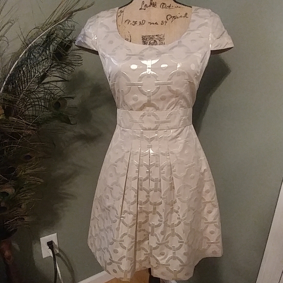 Tibi Dresses & Skirts - Tibi New York Gold Circle Cut-Out sheath Dress